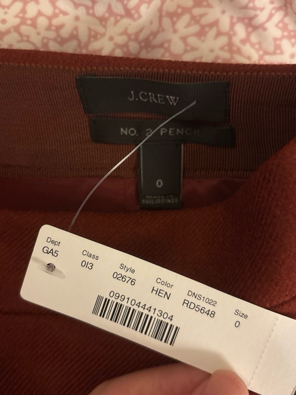 J. Crew No. 2 Rust Red Pencil Skirt - Picture 3 of 3